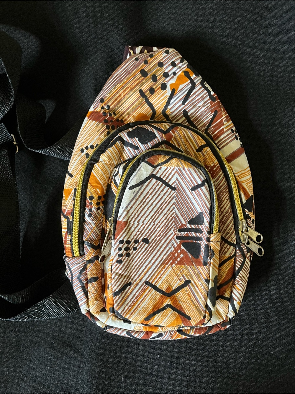 Handcrafted African Print Sling Backpack